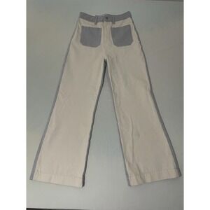NWT Rolla's Size 27 Sailor High Rise Wide Leg Jeans Beige‎ Gray Two Tone